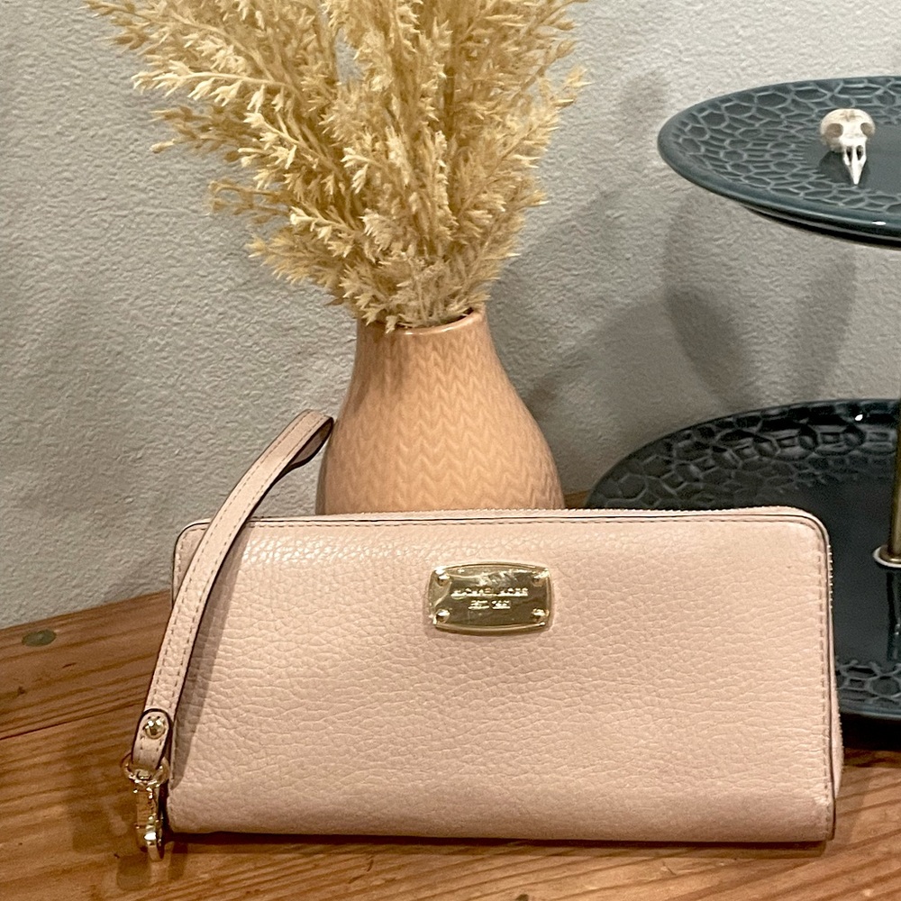 Michael Kors Embossed Leather Wristlet